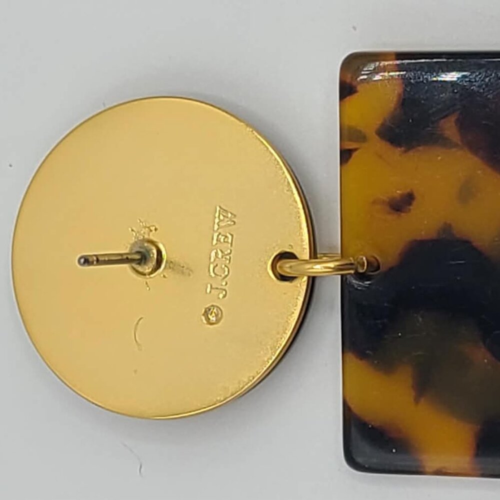 J Crew Geometric Tortoise Statement Earrings - image 2